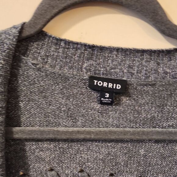 Forever 21 Gray Open-Front Cardigan Sweater - Picture 2 of 5